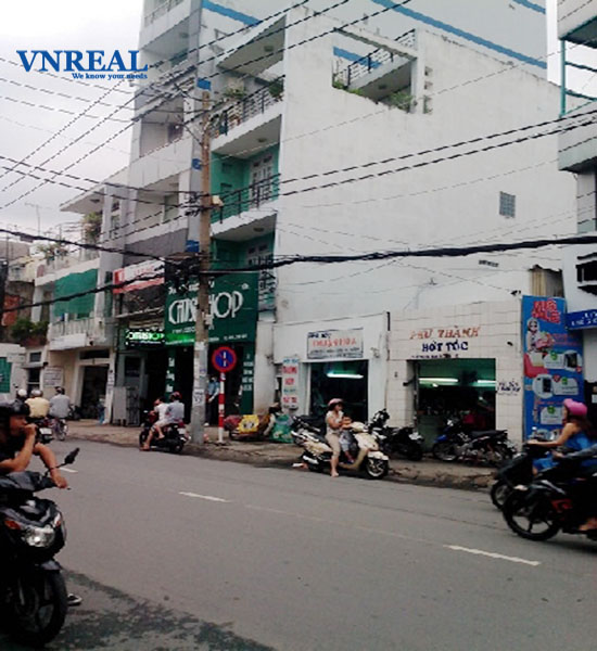 ban nha binh thanh mat tien hoang hoa tham  dt  7m x 30m 4 lau
