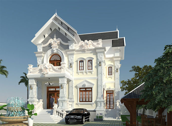 biet thu phap   phong cach thiet ke mang hoi tho chau au
